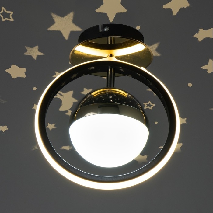 Светильник "Альциона" LED 37Вт 3000-6000К черно-золотой 20х20х22 см BayerLux