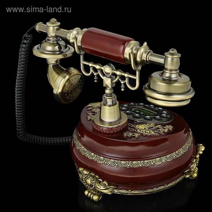 Ретро-телефон "Бабочка", 23 х 26 см, коричневый