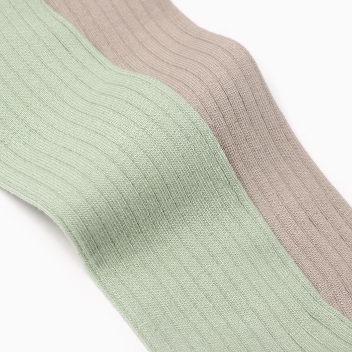 Набор колготок Крошка Я BASIC LINE, рост 62-68 см, бежевый / оливковый