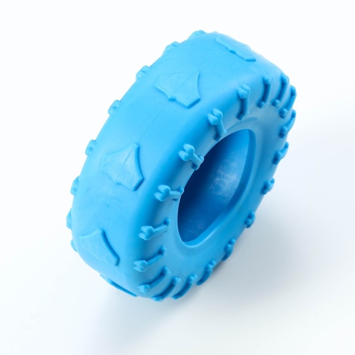 Игрушка жевательная для собак Игрушка жевательная для собак "Шина" 9 см, синяя