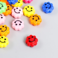 Бусины для творчества пластик "Смайлик на цветочке" яркие набор 20 гр 0,6х1х1 см Бусины для творчества пластик "Смайлик на цветочке" яркие набор 20 гр 0,6х1х1 см