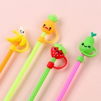 Трубочки для коктейля &laquo;Фруктики&raquo;, 4 шт., цвета МИКС