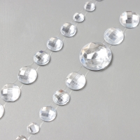 Наклейка пластик стразы на волосы "Круги" серебро 25х13 см Наклейка пластик стразы на волосы "Круги" серебро 25х13 см