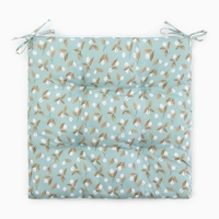 Сидушка на стул Этель "Цветы" цв.голубой, 40х40 см, 100% п/э Сидушка на стул Этель "Цветы" цв.голубой, 40х40 см, 100% п/э