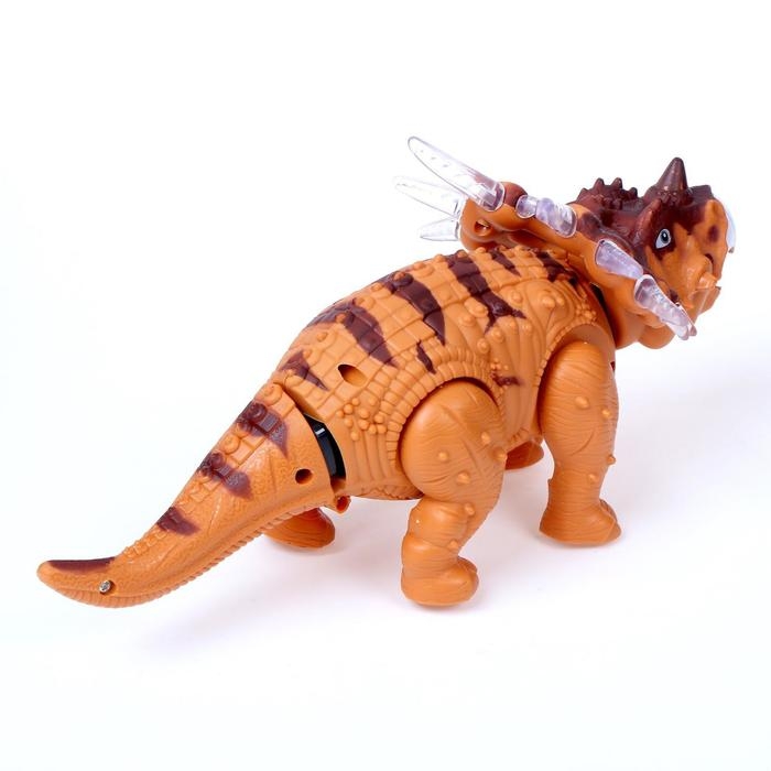 Динозавр &laquo;Трицератопс&raquo;, работает от батареек, световые и звуковые эффекты, МИКС