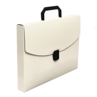 Папка-портфель А4 на замке, Calligrata TOP Deluxe, 1 отделение, пластиковая, 1000 мкм, молочная Папка-портфель А4 на замке, Calligrata TOP Deluxe, 1 отделение, пластиковая, 1000 мкм, молочная