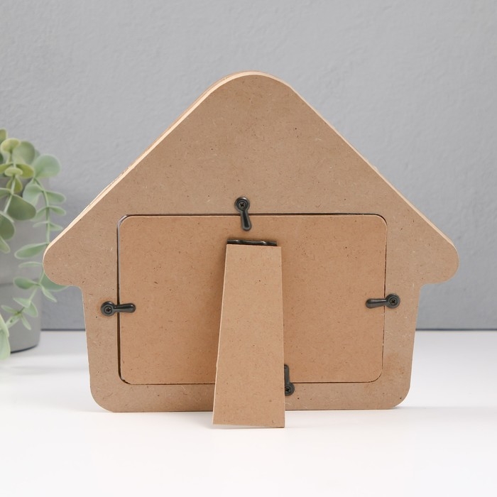 Фоторамка дерево на 1 фото 10х15 см Фоторамка дерево на 1 фото 10х15 см "Дом с розой" 23х2х19,5 см