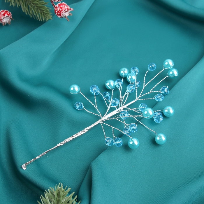 Декор Декор "Хрустальная сказка" 17 см, голубая жемчужинка