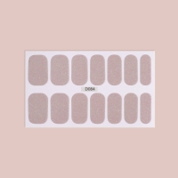 Лаковые полоски для маникюра, 14 шт, с блёстками, цвет бежевый Лаковые полоски для маникюра, 14 шт, с блёстками, цвет бежевый