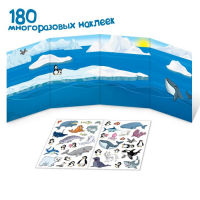 Наклейки многоразовые набор &laquo;Изучаем животных&raquo;, 4 шт.