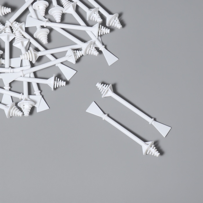 Шпатели для депиляции, двусторонние, пластиковые, 7,5 &times; 1,2 см, 50 шт, цвет белый