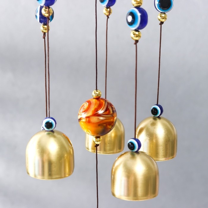 Музыка ветра металл "Слон" от сглаза 6 колокольчиков 48х8х8 см