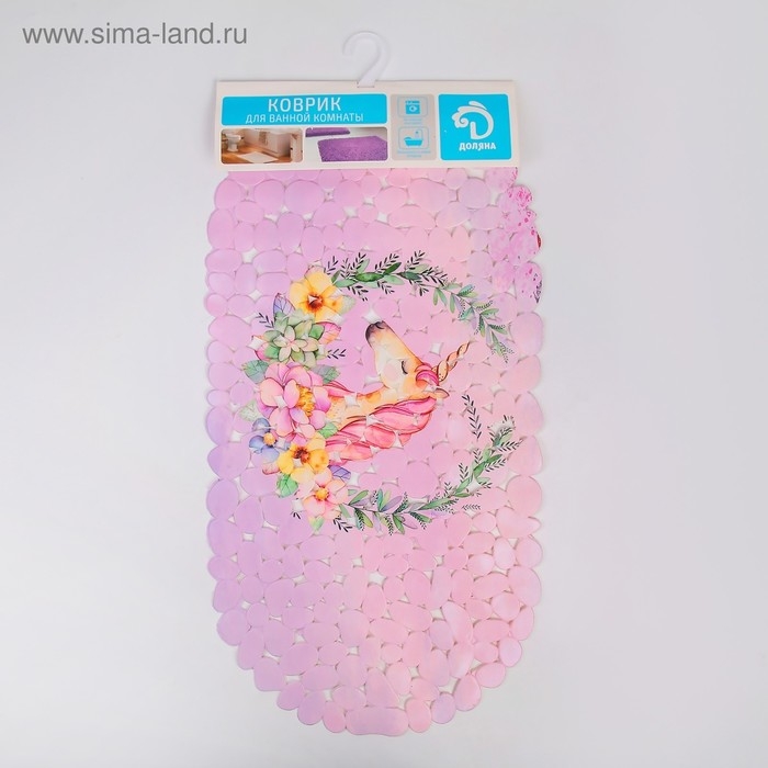 SPA-коврик для ванны на присосках Доляна &laquo;Единорог&raquo;, 34&times;65 см