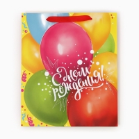 Пакет подарочный ламинированный вертикальный, упаковка, &laquo;В твой день рождения&raquo;, M 25.5 х 30 х 9 см