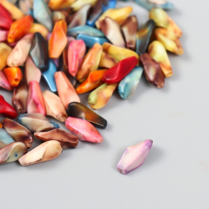 Бусины для творчества пластик под камень "Природная форма" набор 15 гр 0,5х0,5х1,3 см