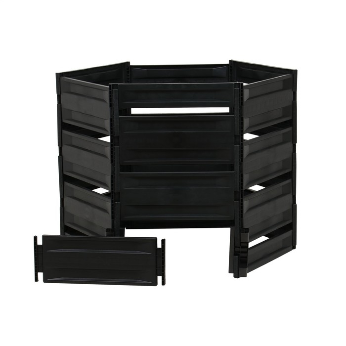 Компостер пластиковый, 800 л, 125 × 105 × 84 см, чёрный Компостер пластиковый, 800 л, 125 × 105 × 84 см, чёрный