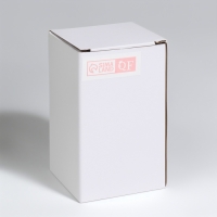 Органайзер для хранения ватных палочек &laquo;BAMBOO&raquo;, с крышкой, 10 &times; 6 &times; 6 см, в картонной коробке, цвет прозрачный/коричневый