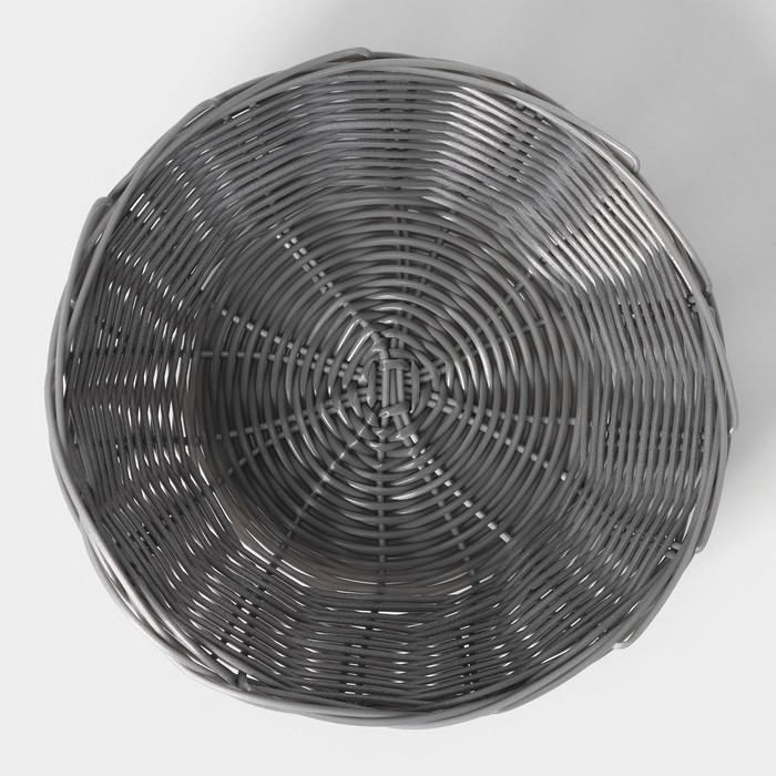 Корзинка для подачи Доляна &laquo;Плуг&raquo;, 20&times;20&times;6 см, цвет серый