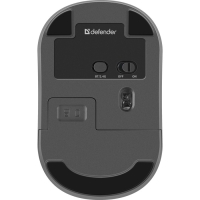 Мышь Defender Ray MM-032, беспроводная, оптическая, 1600 dpi, 1xAA (не в компл), чёрная