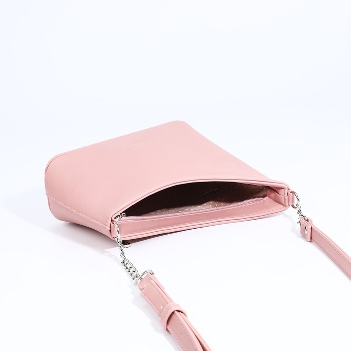Сумка кросс-боди Сумка кросс-боди "Оливи" на молнии, наружный карман, цвет розовый