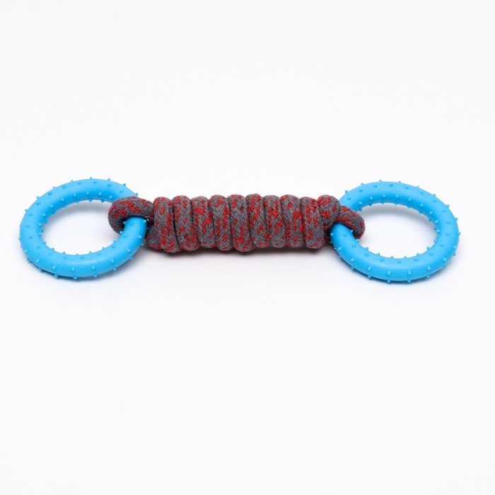 Игрушка канатная с жевательными элементами Игрушка канатная с жевательными элементами "Лолли", до 30 см, до 120 г, микс цветов