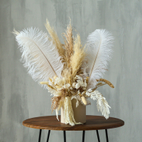 Перо для декора, длина: от 45 до 50 см, цвет белый Перо для декора, длина: от 45 до 50 см, цвет белый