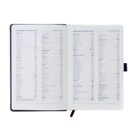 Ежедневник недатированный А5, 140 листов в клетку, с хлястиком, обложка кожзам, МИКС