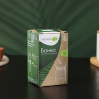 Банка стеклянная для хранения сыпучих продуктов BellaTenero «Эко», 250 мл, 6,5×12 см, с бамбуковой крышкой Банка стеклянная для хранения сыпучих продуктов BellaTenero «Эко», 250 мл, 6,5×12 см, с бамбуковой крышкой