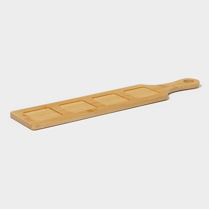 Набор соусников керамический на бамбуковой подставке BellaTenero &laquo;Сердце&raquo;, 4 предмета: 125 мл, цвет белый