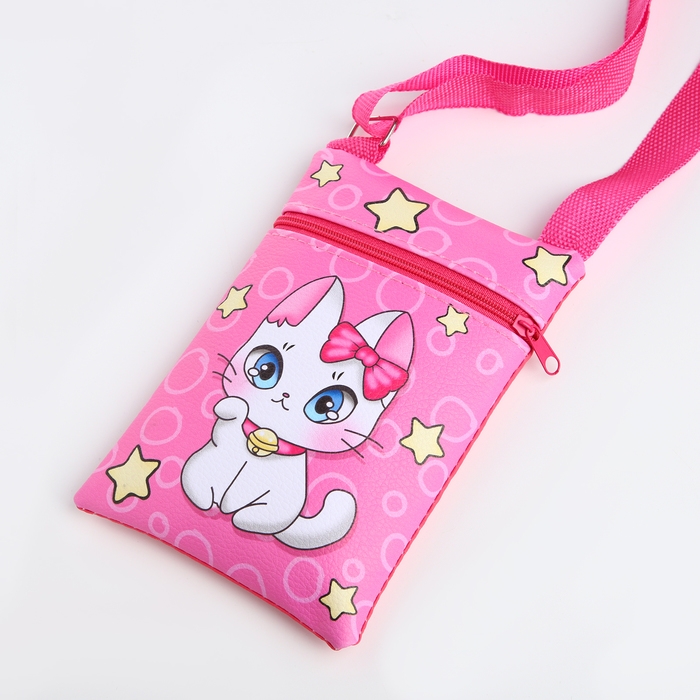 Подарочный набор для девочки &laquo;Кошечка с бантиком&raquo; с сумочкой, карандашами и раскраской