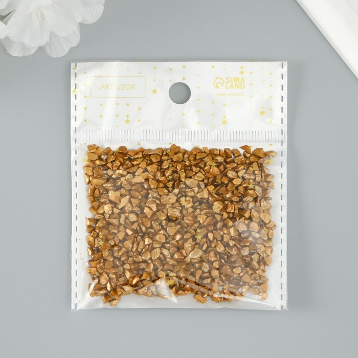 Декор стекло "Слюда золото" 20 гр