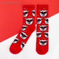 Носки новогодние мужские KAFTAN "Мишка" размер 41-44 (27-29 см), цвет красный Носки новогодние мужские KAFTAN "Мишка" размер 41-44 (27-29 см), цвет красный