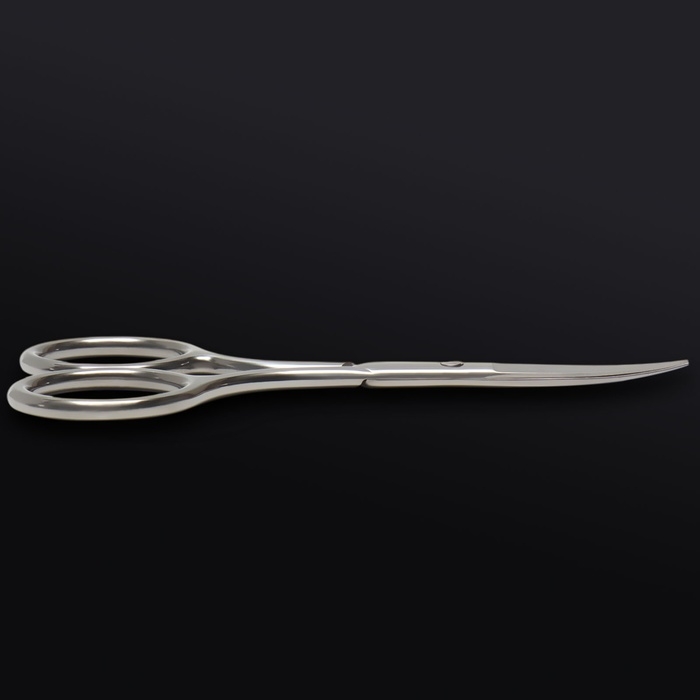 Ножницы маникюрные &laquo;Premium&raquo;, загнутые, широкие, 9 см, на блистере, цвет серебристый