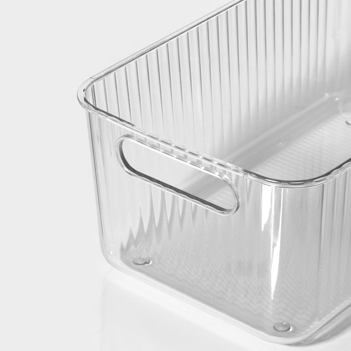 Контейнер для хранения с ручкой LaDо́m &laquo;Кристалл&raquo;, 31,5&times;16,5&times;11,5 см, цвет прозрачный