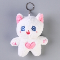 Мягкая игрушка «Кот с сердцем» на брелоке, 14 см, цвет МИКС Мягкая игрушка «Кот с сердцем» на брелоке, 14 см, цвет МИКС