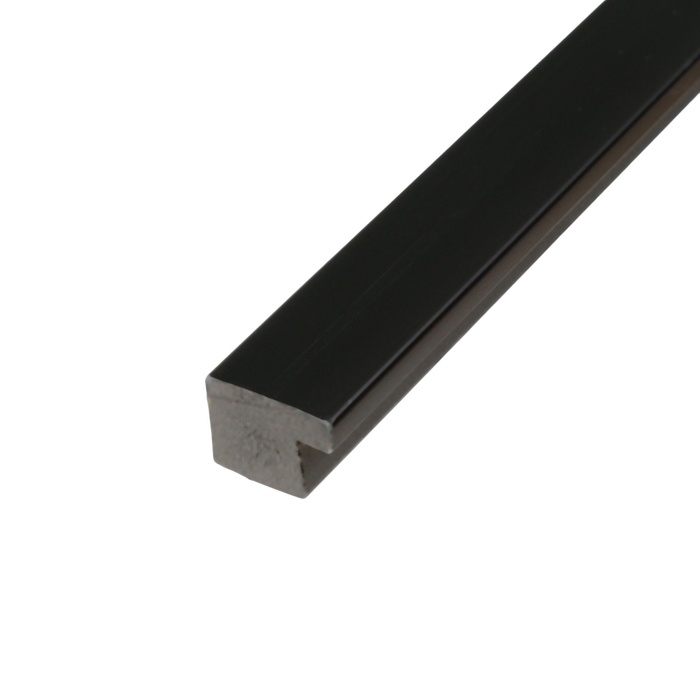 Завершающая рейка черная 22х16х2700 мм Завершающая рейка черная 22х16х2700 мм