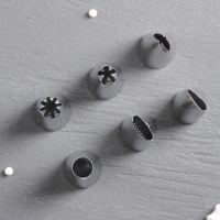 Набор насадок кондитерских Доляна, 4×2,5 см, 6 шт Набор насадок кондитерских Доляна, 4×2,5 см, 6 шт