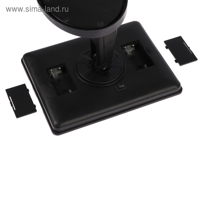 Зеркало Luazon KZ-06, подсветка, 26.5&times;16&times;12 см, 4хАА, 22 диода, сенсорная кнопка, черное