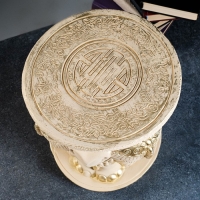 Подставка "Три слона" слоновая кость, 43х28х28см