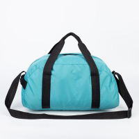 Сумка спортивная на молнии, без подкладки, наружный карман, средний размер, длинный ремень, цвет бирюзовый Сумка спортивная на молнии, без подкладки, наружный карман, средний размер, длинный ремень, цвет бирюзовый
