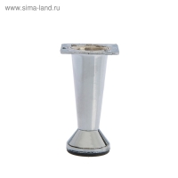 Опора мебельная, регулируемая, конусообразная, h=80 мм, цвет хром Опора мебельная, регулируемая, конусообразная, h=80 мм, цвет хром