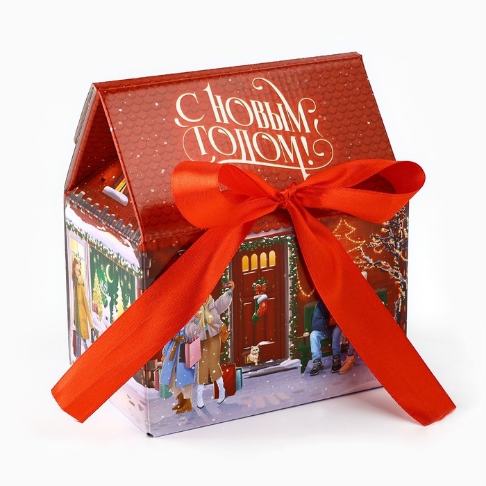 Коробка подарочная новогодняя складная &laquo; Городская жизнь &raquo;, 15 х 18 х 10 см, Новый год