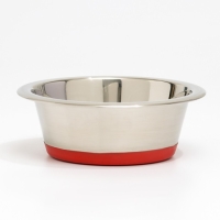 Миска стандартная с нескользящим силиконовым основанием, 400 мл, красная Миска стандартная с нескользящим силиконовым основанием, 400 мл, красная