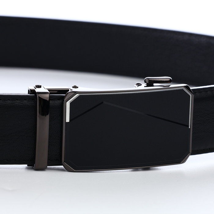 Ремень мужской, ширина 3,6 см, пряжка автомат, цвет чёрный Ремень мужской, ширина 3,6 см, пряжка автомат, цвет чёрный