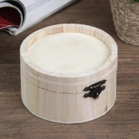 Шкатулка для росписи дерево круглая "Бочка" 5,3х10,2х10,2 см Шкатулка для росписи дерево круглая "Бочка" 5,3х10,2х10,2 см