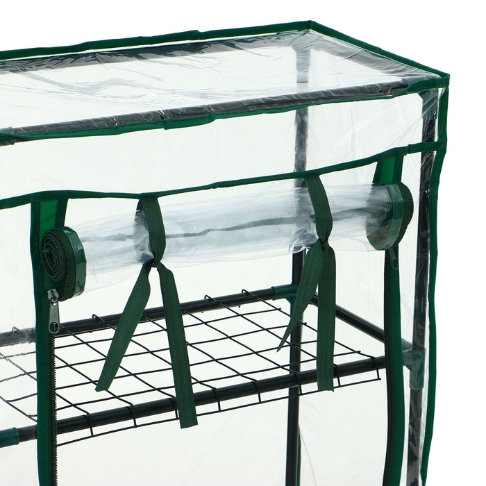 Парник-стеллаж, 3 полки, 80 &times; 24 &times; 46 см, металлический каркас d = 12 мм, чехол плёнка 80 мкм, Greengo