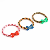 Игрушка тренировочная канатная "Круг с косточкой", до 100 г, микс цветов Игрушка тренировочная канатная "Круг с косточкой", до 100 г, микс цветов