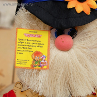 Оберег-домовой "Кузьма в кепке, с рублем", 27х14х10 см, микс Оберег-домовой "Кузьма в кепке, с рублем", 27х14х10 см, микс