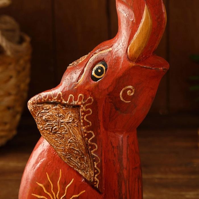 Сувенир "Слон красный" дерево 7х11х40 см