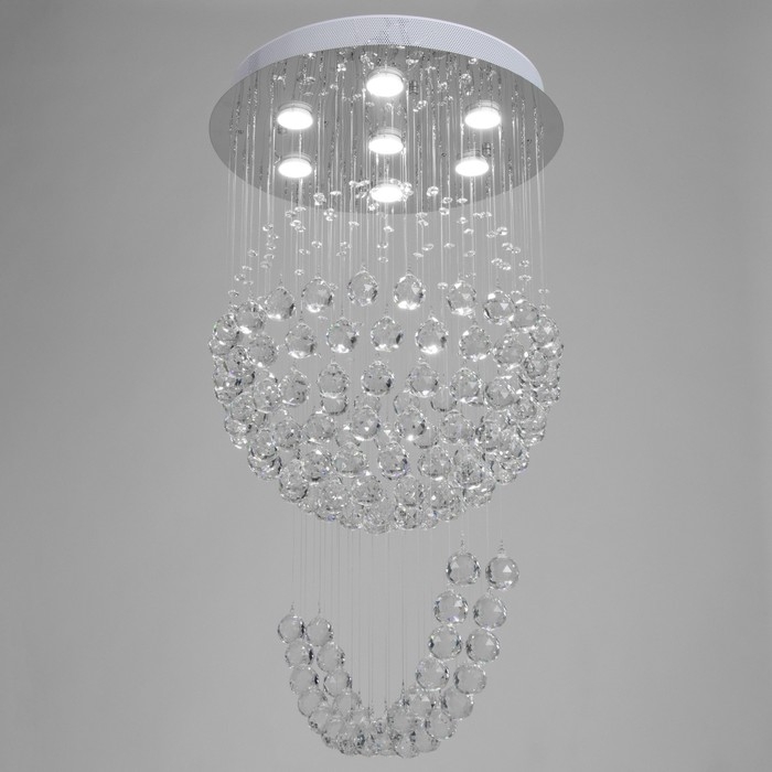 Светильник каскад "Аделисия" 7xLED хром 55х55х93см BayerLux